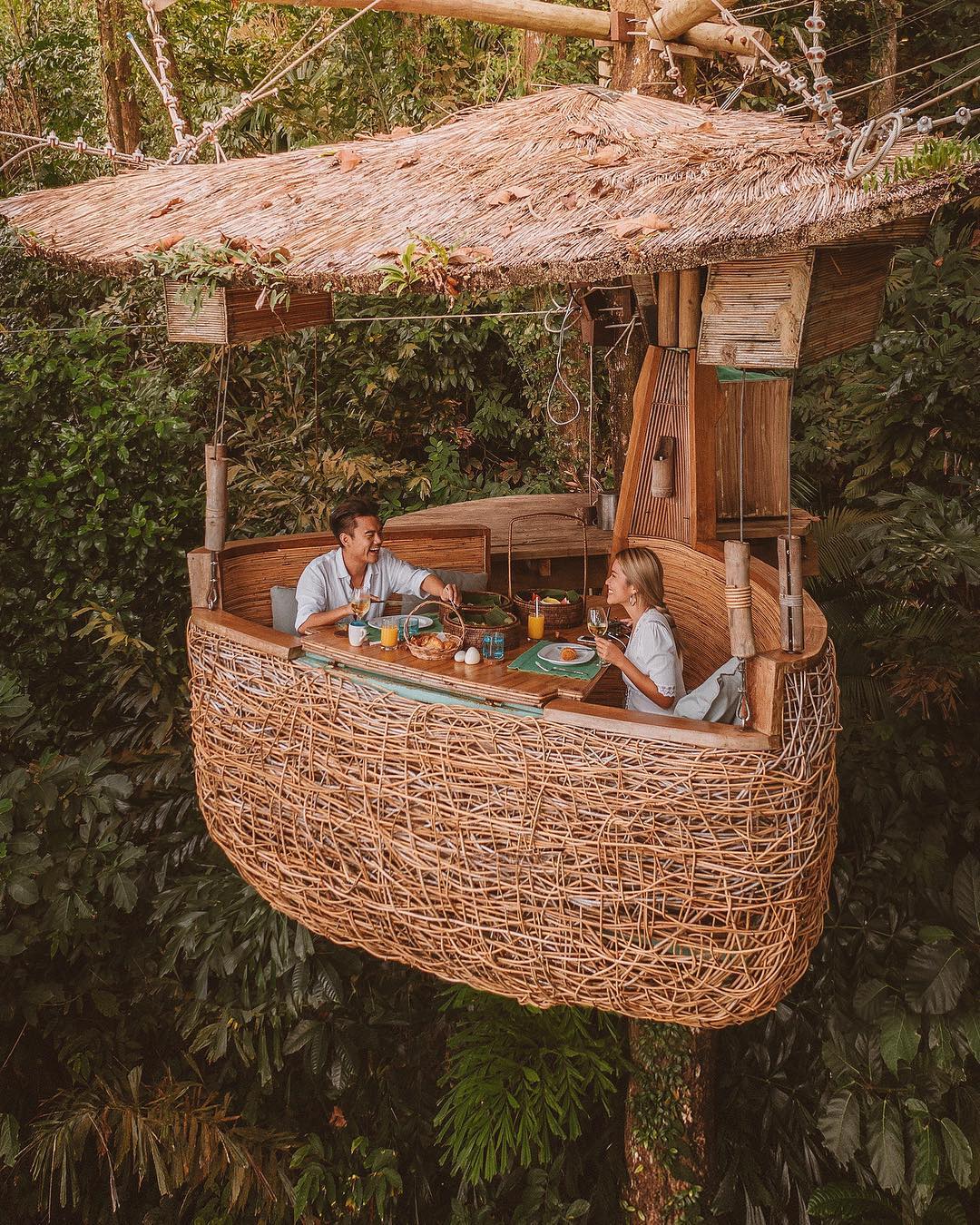 Treepod Dining di Soneva Kiri Thailand, Sensai Makan di Ketinggian